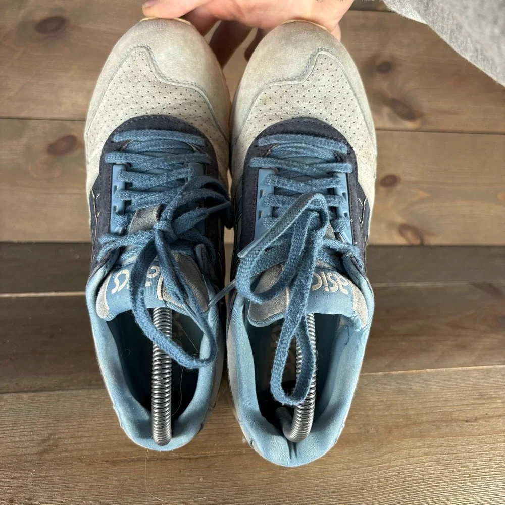 asics gel respector womens size 7 shoes blue athletic running sneakers